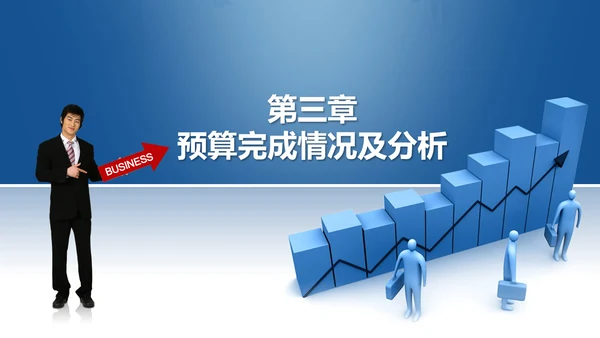 蓝色2019年度财务数据分析报告PPT
