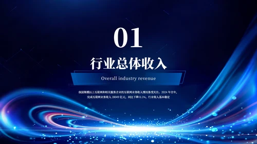 蓝色科技风IT互联网行业发展趋势PPT模板