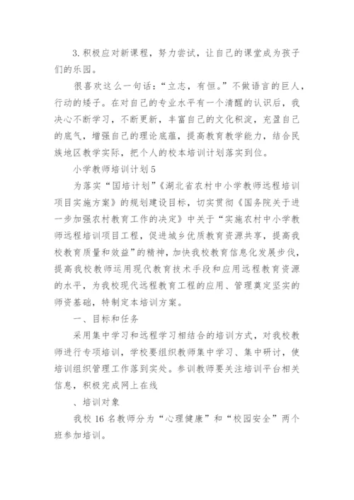 小学教师培训计划.docx