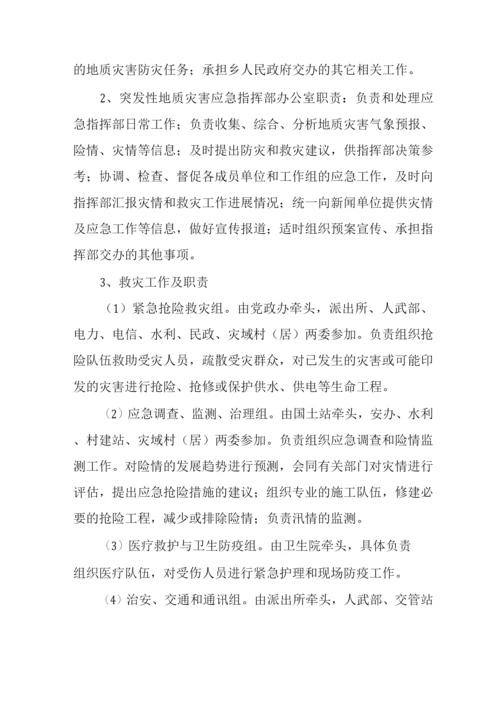 乡突发性地质灾害应急预案.docx