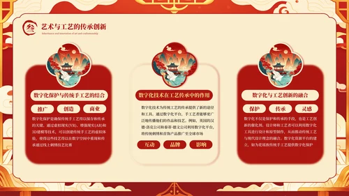 红色国潮古典中国传统文化PPT模板