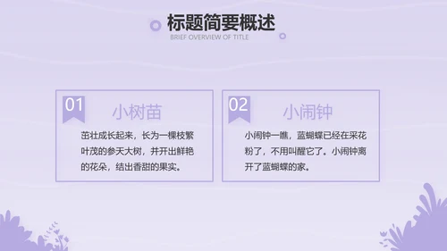 紫色卡通可爱班干部竞选小升初个人简历自我介绍动态PPT模板