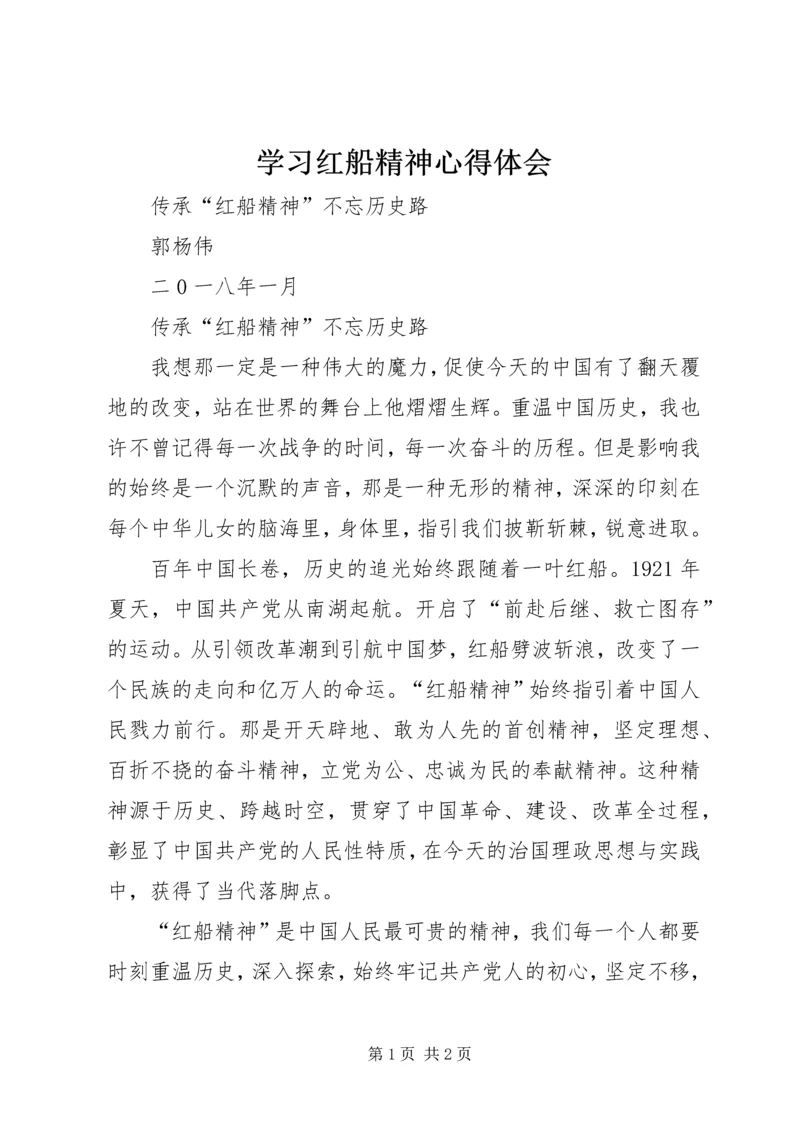 学习红船精神心得体会最新精编.docx