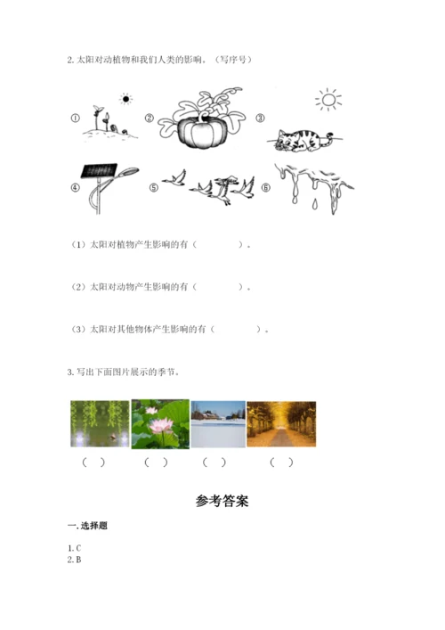 教科版小学二年级上册科学期末测试卷【精华版】.docx