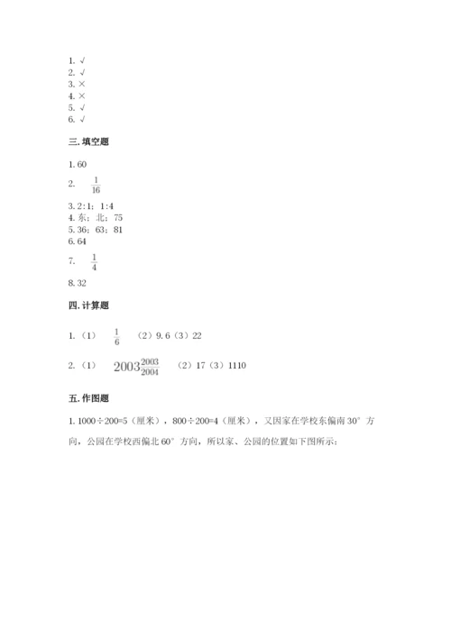 六年级数学上册期末考试卷附完整答案【各地真题】.docx