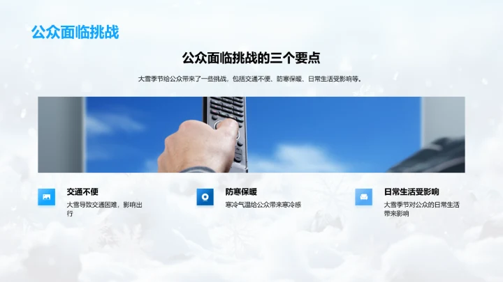 冬季天气信息传播