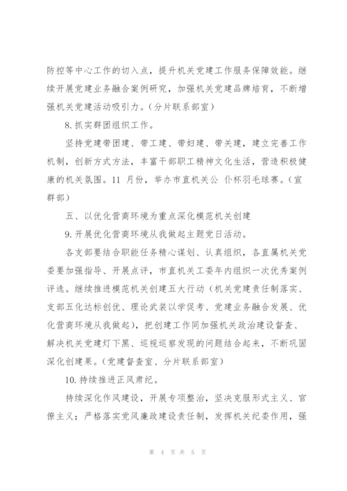 市直机关2022年党的建设工作要点.docx