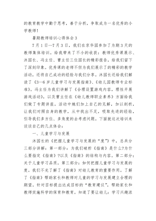 暑期教师培训心得体会.docx