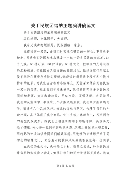 关于民族团结的主题演讲稿范文.docx