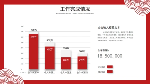 大气中国红年终总结通用PPT模板