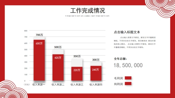 大气中国红年终总结通用PPT模板