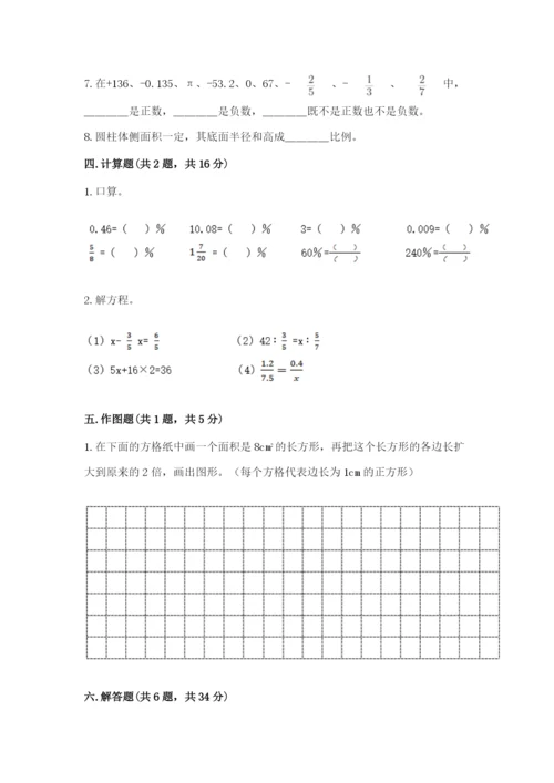 人教版六年级下册数学期末测试卷【满分必刷】.docx