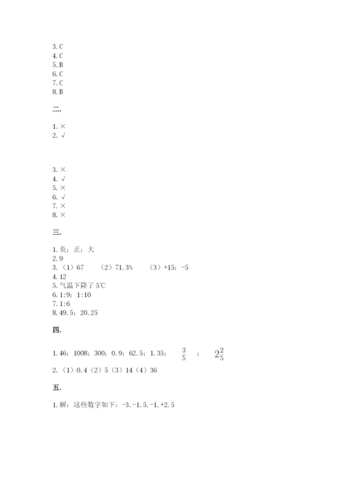 浙教版数学小升初模拟试卷精品【名师系列】.docx