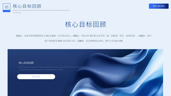 极简蓝色年终总结汇报ppt