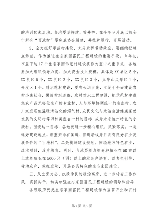 在全市生态家园富民工程建设现场推进会上的讲话.docx