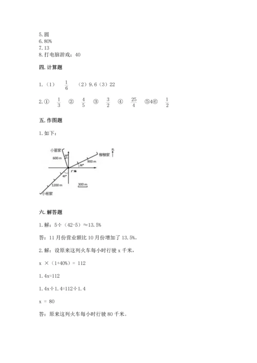 小学数学六年级上册期末考试卷精品（夺分金卷）.docx