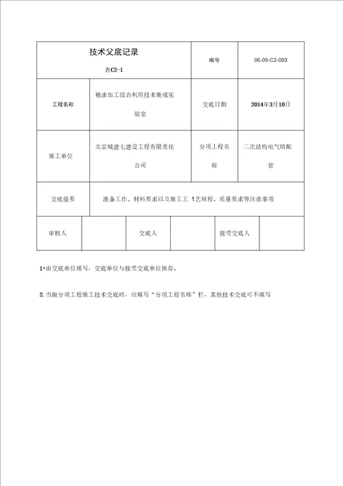 二次结构墙体电气配管