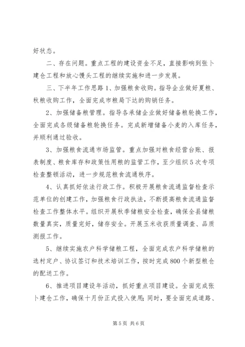 县粮食局上半年工报告.docx