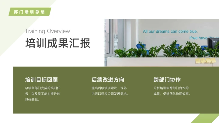 绿色创意企业内部培训PPT模板