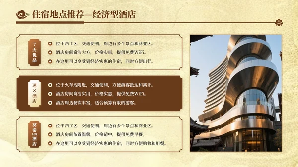 棕色创意风暑假旅游：洛阳旅游计划PPT模板