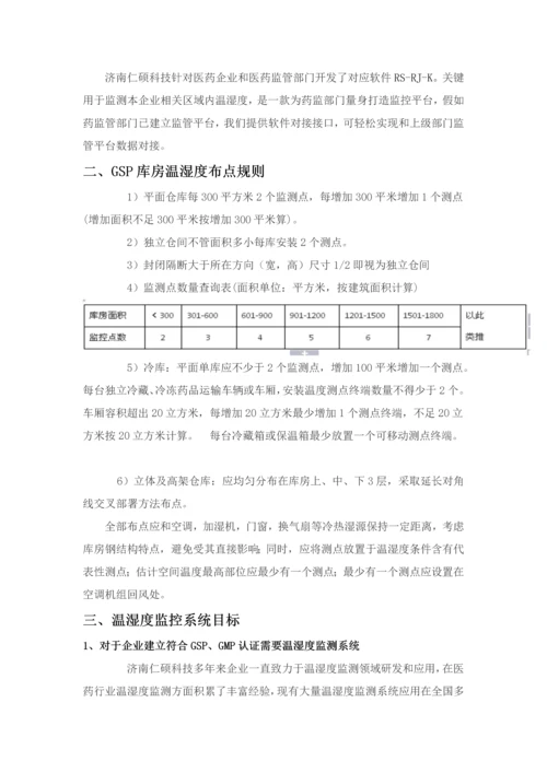 新版GSP医药库房温湿度监控专业方案.docx