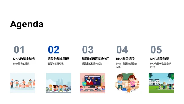 DNA与遗传解析PPT模板