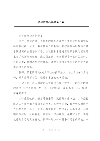 见习教师心得体会5篇.docx