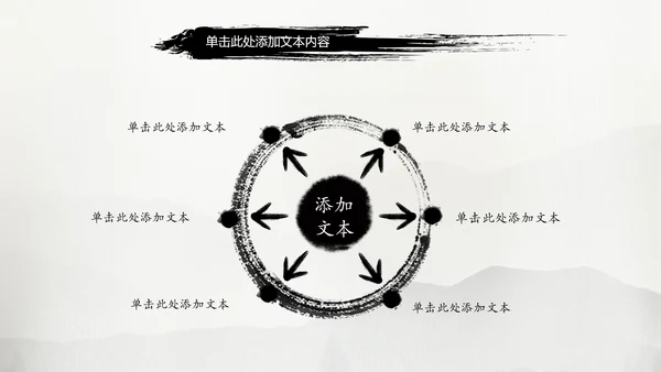 中国风水墨武侠笑傲江湖水墨PPT