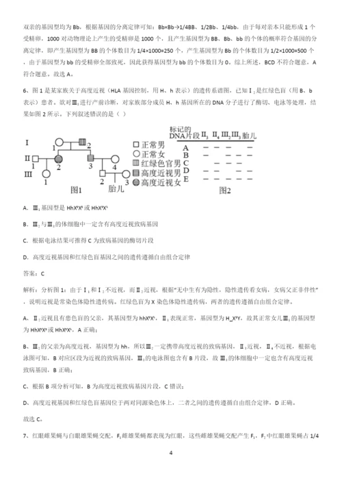 河南省高中生物必修二第二章基因和染色体的关系重点归纳笔记.docx