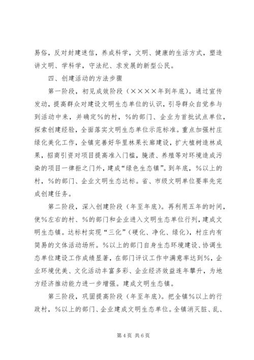 镇创建文明生态镇活动实施方案.docx