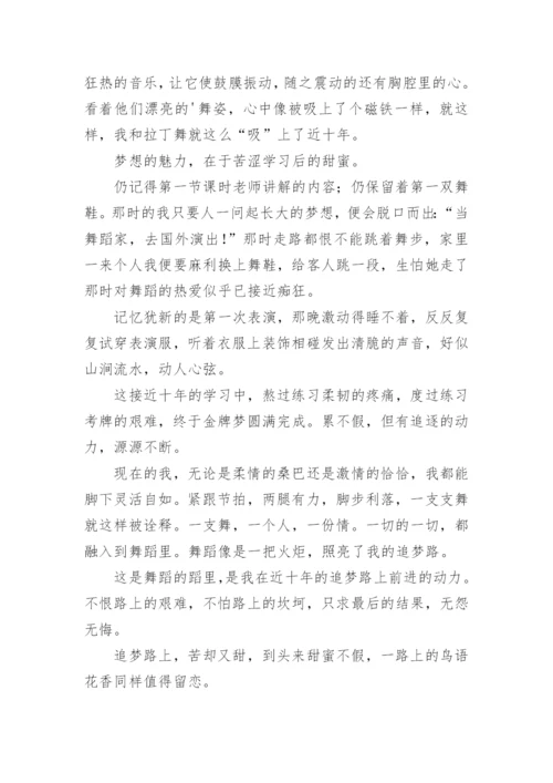 追梦路上作文600字.docx