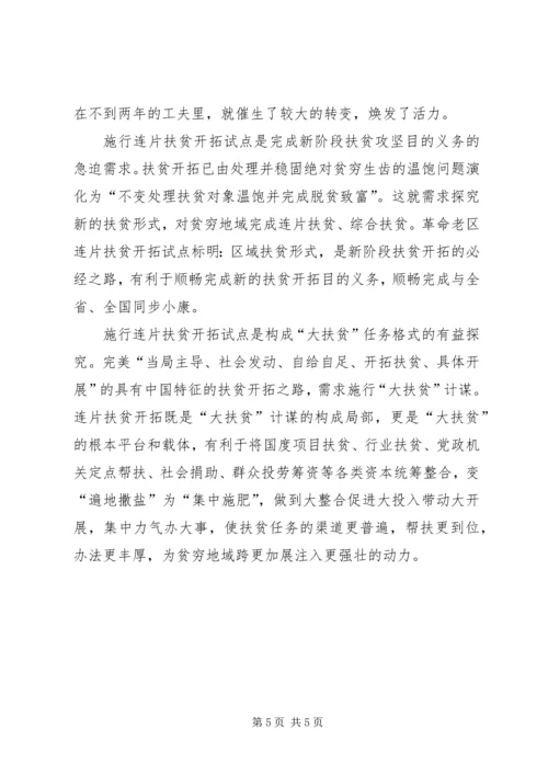 地区连片扶贫经验交流.docx