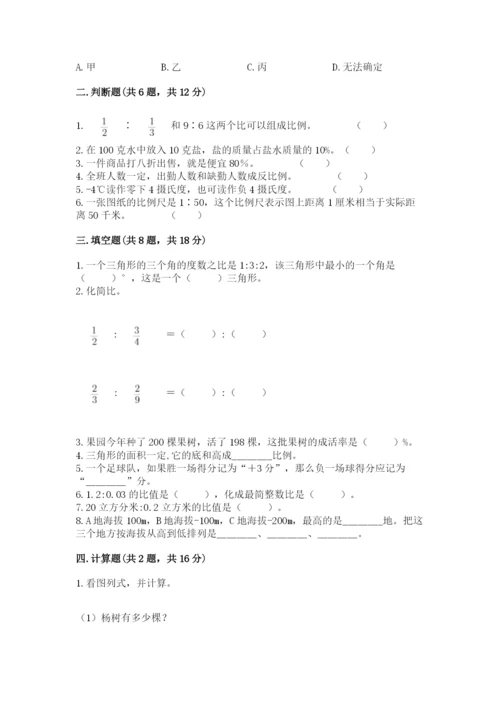 赣州市瑞金市六年级下册数学期末测试卷精品及答案.docx