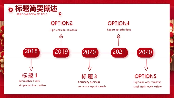 红色喜庆中式婚礼婚庆PPT动态模板