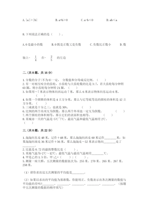 洛阳市小学数学小升初试卷附参考答案（培优b卷）.docx
