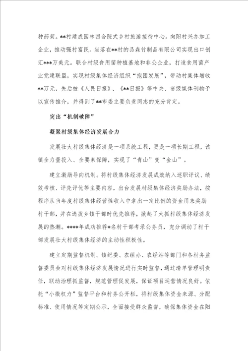 乡村振兴经验交流发言材料供借鉴
