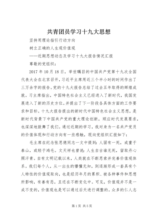 共青团员学习十九大思想 (4).docx