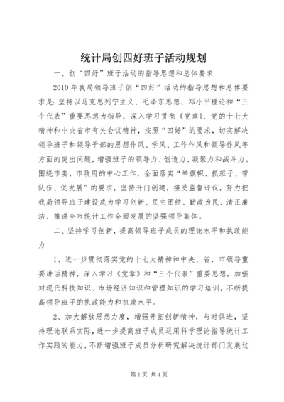 统计局创四好班子活动规划.docx