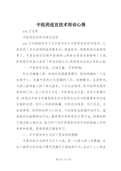 中医药适宜技术培训心得 (2).docx