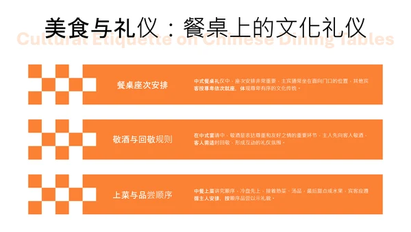 橙色简约中国美食文化介绍PPT模板