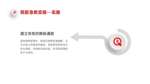 红色微立体简约院前急救护理工作流程PPT课件急救知识