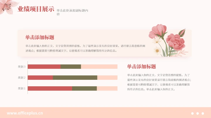 粉色小清新工作总结汇报PPT