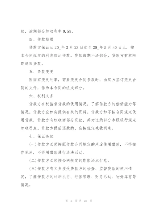 经典的借款合同范本.docx