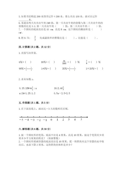 沪教版小学数学六年级下册期末检测试题附答案【典型题】.docx