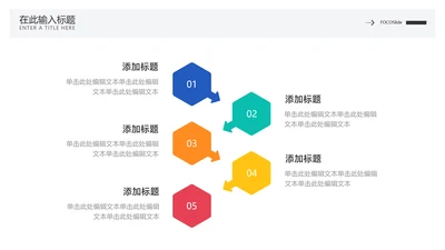 简约风并列关系5项PPT