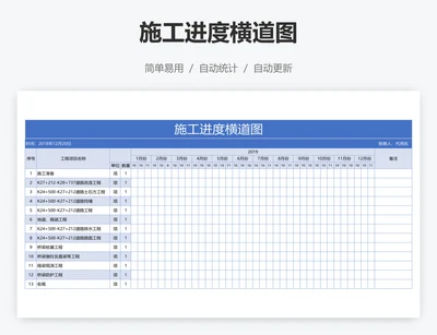 施工进度横道图