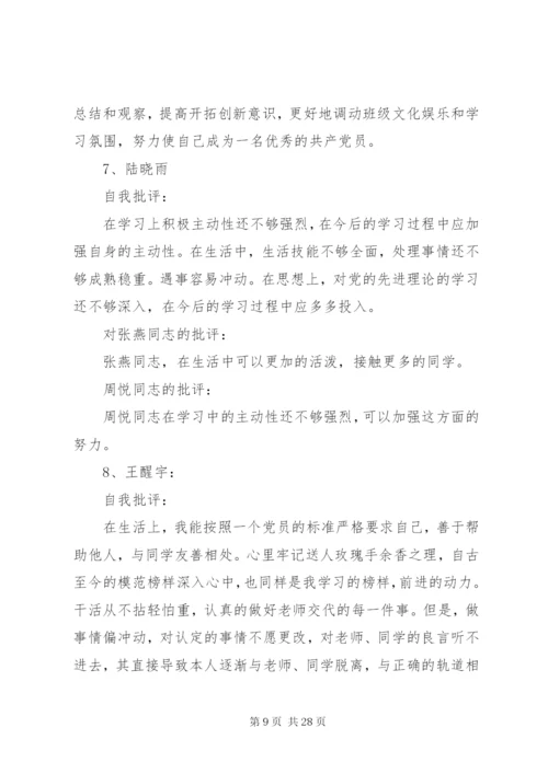 自我批评会议记录【精选篇】.docx