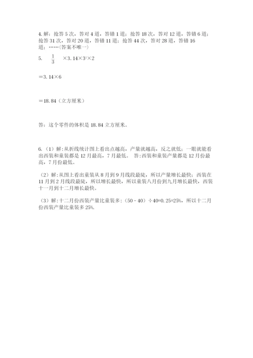冀教版小学六年级下册数学期末检测试题精品【必刷】.docx