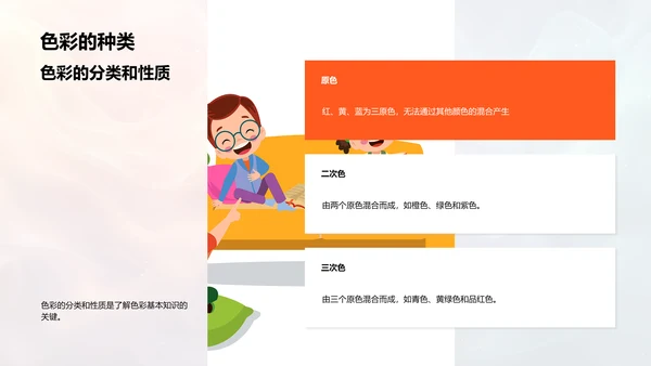 美术课色彩学习PPT模板