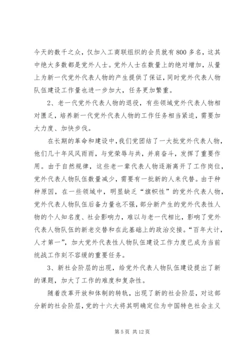 当前党外代表人物建设工作调研报告 (3).docx